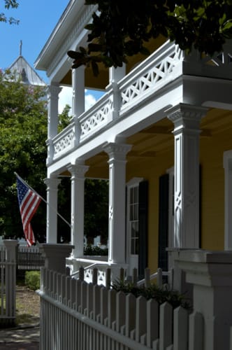 Front Porch with Flag