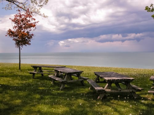 Picnic Tables by Lake Ontario